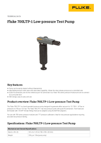 Thumbnail of document Data Sheet - 700LTP-1 Low-Pressure Test Pump